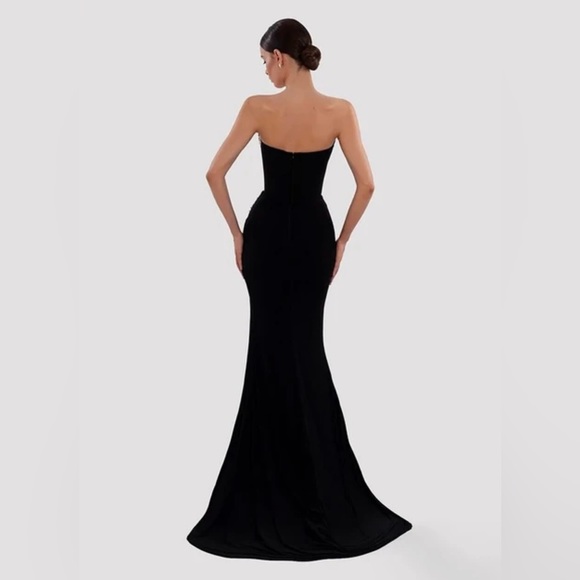 Strapless Sleeveless Diamente Embellished Maxi Bodycon Dress - Picture 2 of 2